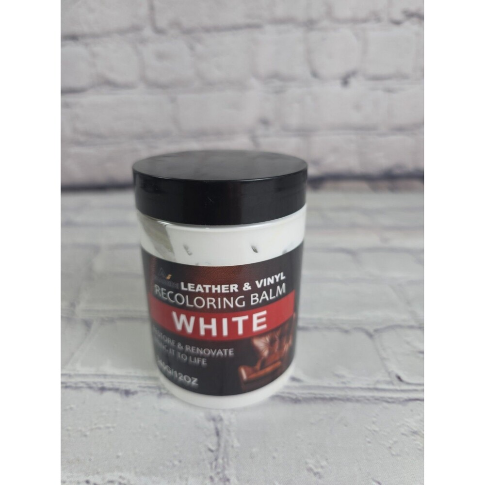 Leather & Vinyl Recoloring Balm - White - Professional Repair & Restore